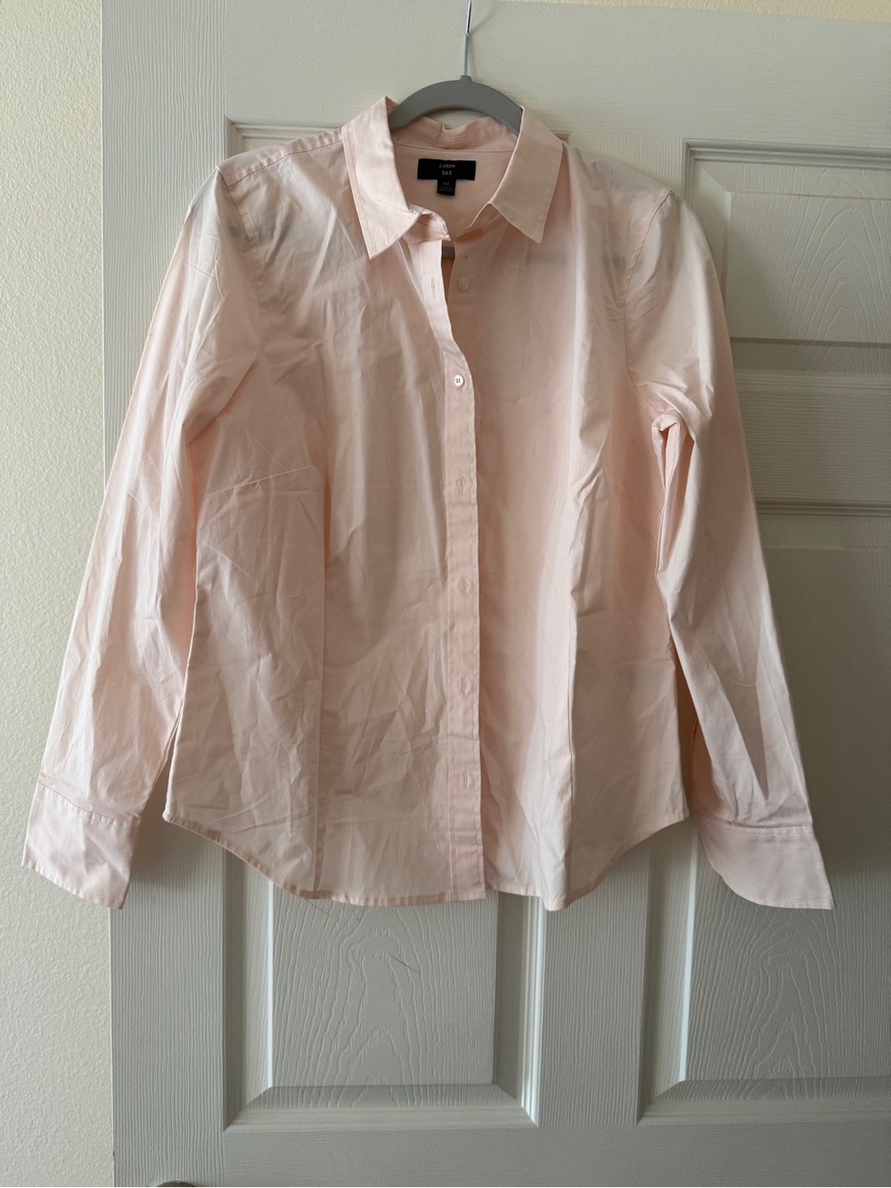 J Crew Women's Long Sleeve Button-Down Shirt - Light Pink